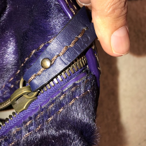 KENZO Purple Suede and Ponyhair Weekender Tote Bag - Picture 10 of 12